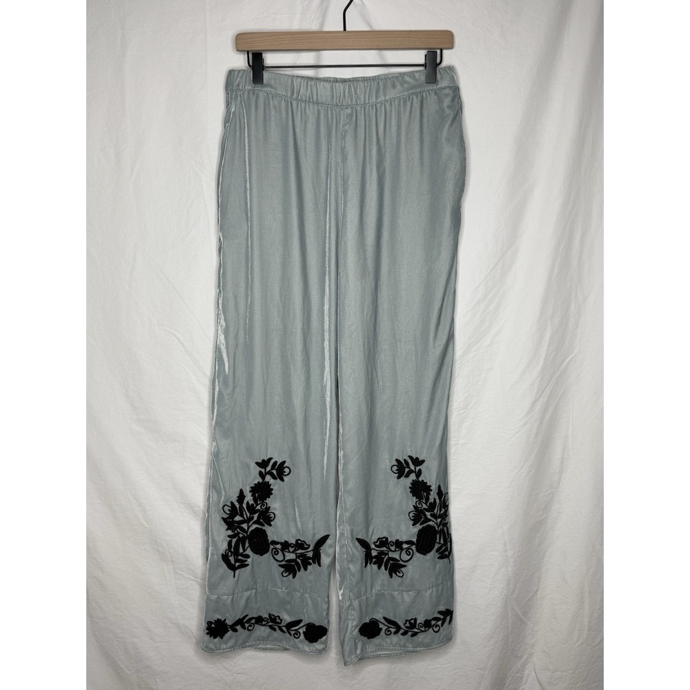 Zara Women's Trafaluc Mint Pants Medium Velvet Bohemian